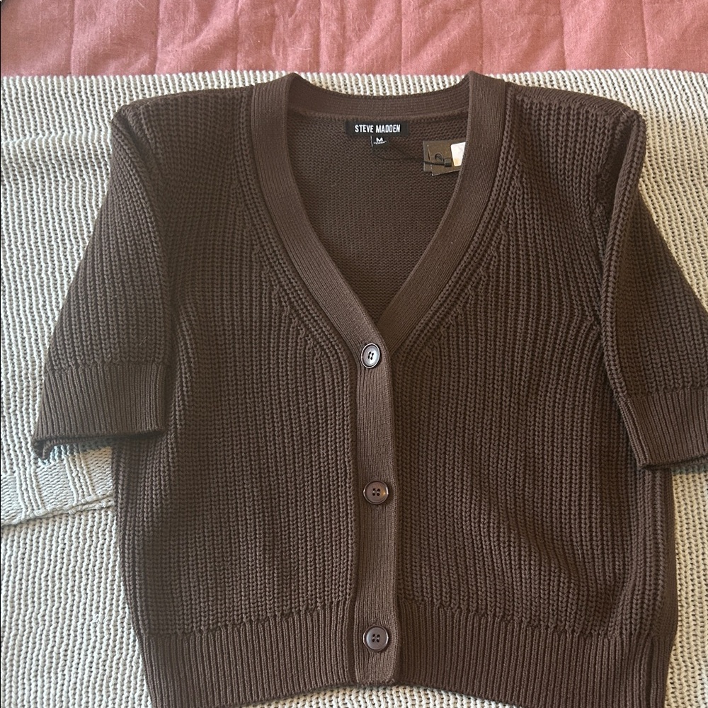 NWT Steve Madden Chocolate Brown Women's Cardigan